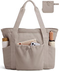 Foldable Tote Bag with Drawstring Bag, Tote Bag Shoulder Bag Top Handle Handbag for Travel, Work, Beach, Gym